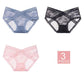 3PCS Women's Low Waist Lace Panties Pure Cotton Crotch Seamless Breathable Pregnant Women Low Waist Comfortable Triangle Ladies Sexy Shorts
