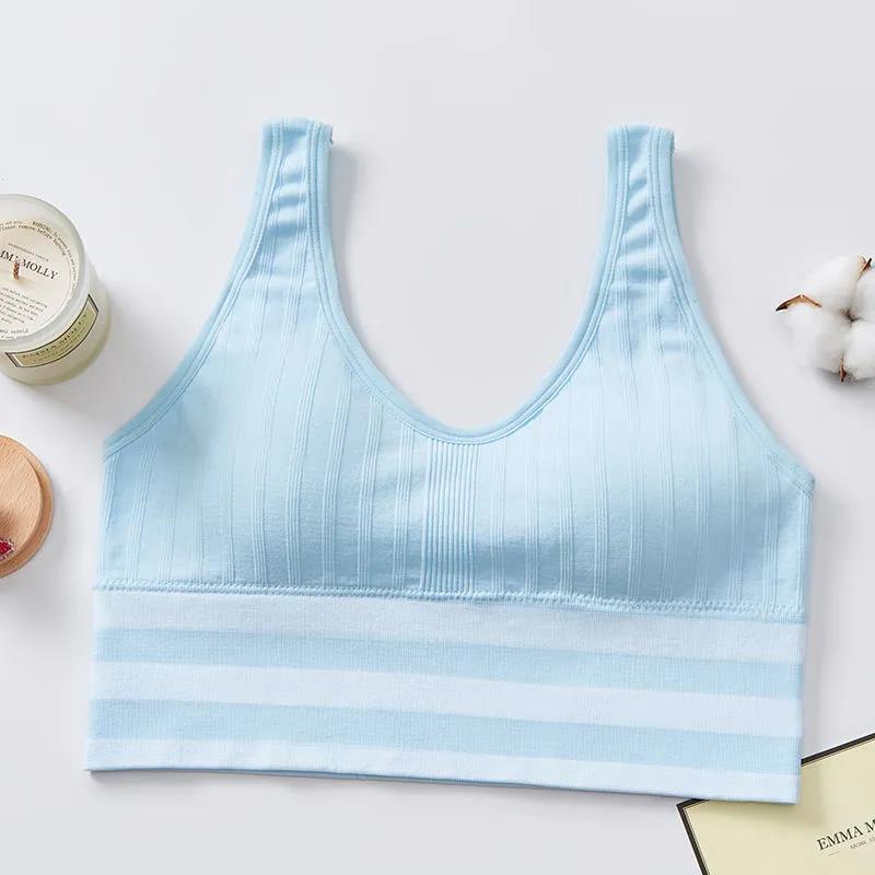 U-shaped INS Style Running Shockproof Gather Fitness Anti-sagging Thin Threaded Bottoming Sports Underwear Bra
