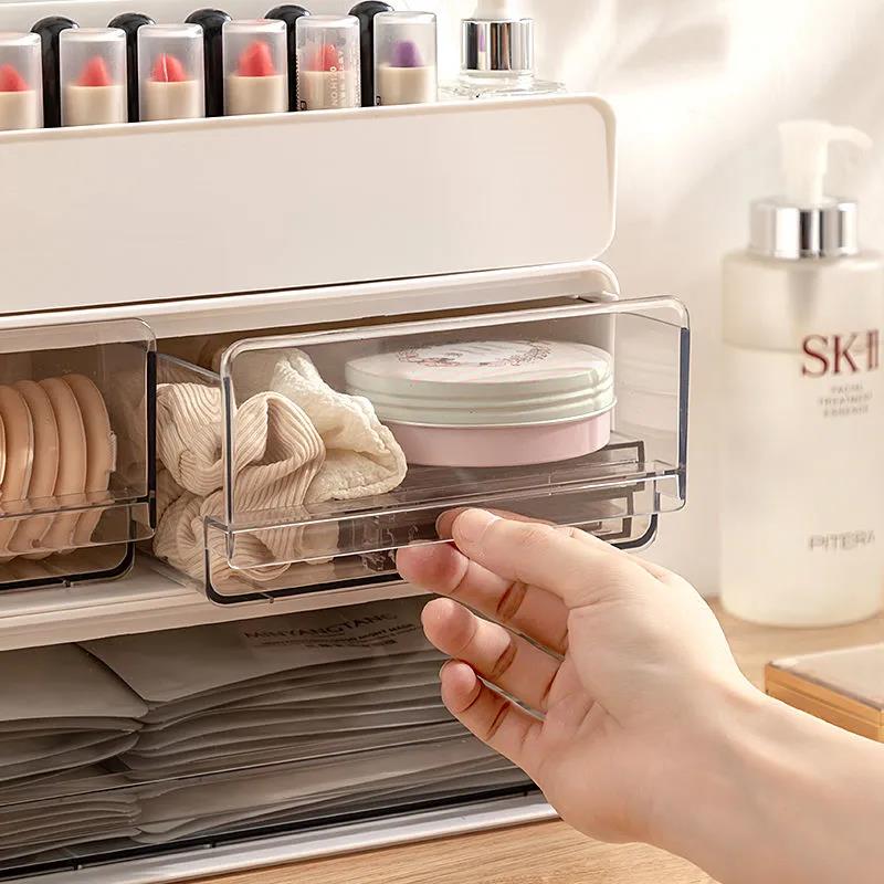 Cosmetics Storage Box Ins Desktop Drawer Large-capacity Lipstick Skin Care Products Jewelry Home Dressing Table Rack