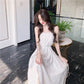 White Suspender Dress Female Summer French Retro Niche First Love Temperament Over The Knee Long Dress