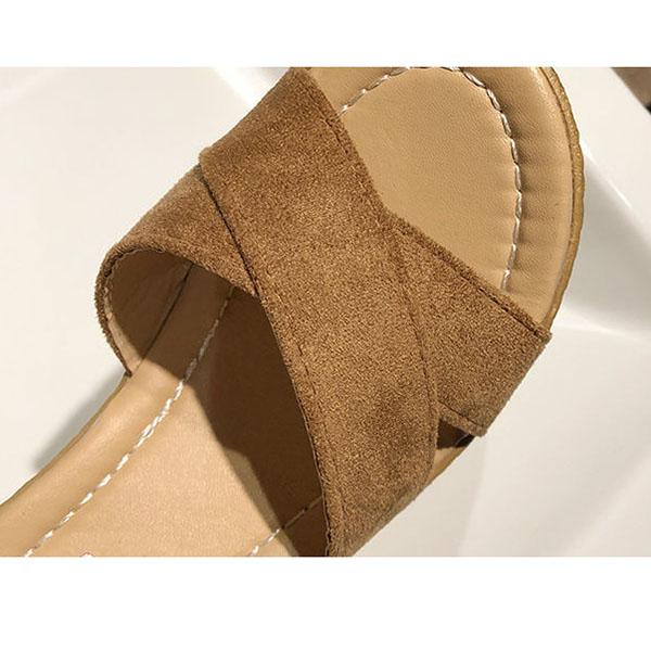 Women's Vintage Party High Heels Sandals Summer Sandals Wedges Heeled Cool Shoes Casual Versatile Club Non-slip Roman Sandals