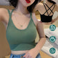 Women's Cross-cut Hollow Beauty Back Tube Top Strap Bottoming Shirt Fitness Bra Wear Yoga Vest Without Steel Ring Student Underwear Push Up Bra Top