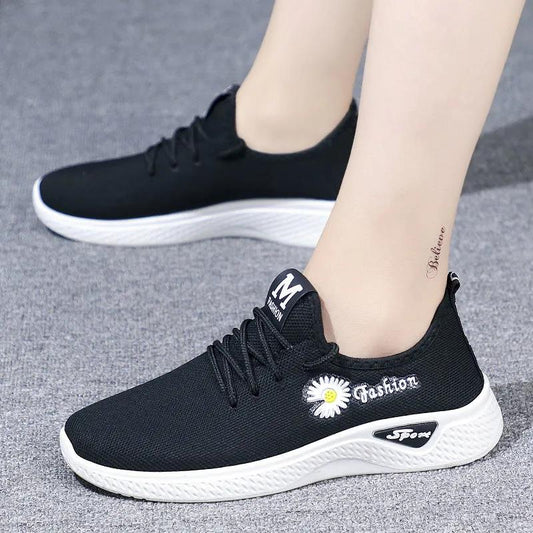 Non-slip Wear-resistant Running Shoes Women's Spring and Summer Sports Shoes  Slip-on Mesh Shoes