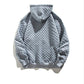 Waffle Cardigan Sweater Men's Hooded Spring and Autumn Zipper Solid Color Sports Top Loose Casual Jacket