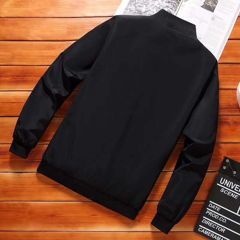 Spring and Autumn Thin Jacket Men's Simple Solid Color Stand-up Collar Short Top Men's Casual Handsome Jacket