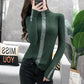 Pofulove Rhinestone Thick Pullover Sweater Women Winter Bottoming Shirt Tops Turtleneck Sweaters