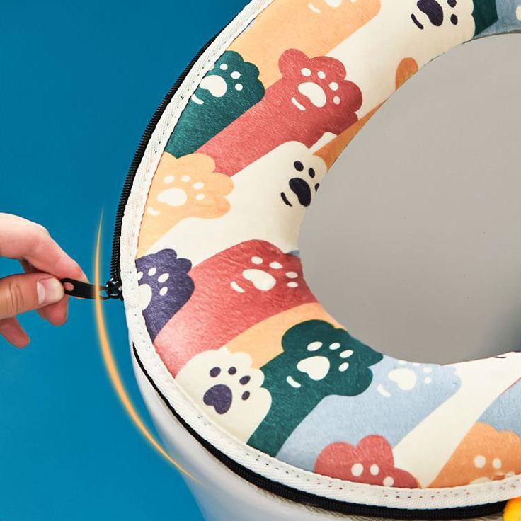 Toilet Seat Covers Toilet Seat Cushion Lavatory Cover Mat Washable Cat Bear Cartoon Cute Bathroom Toilet Seat Cover with Handle Winter Thick Warm