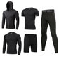 5pcs Men's Gym Workout Sports Suit Fitness Compression Clothes Running Jogging Sport Wear Workout