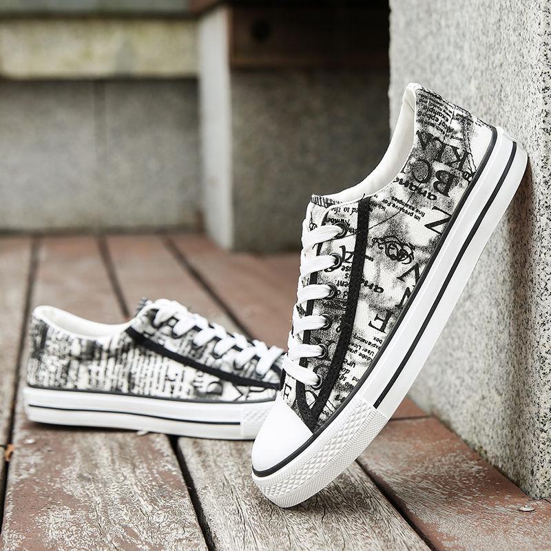 Student Men's Canvas Casual Breathable Sports Shoes Versatile Men's Breathable Canvas Shoes