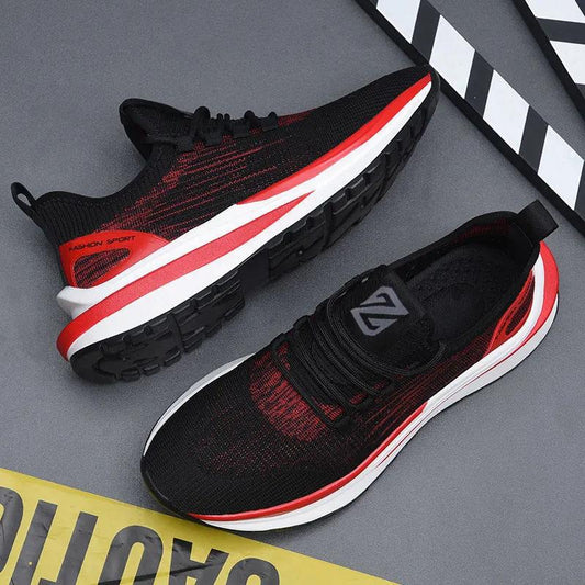 Spring Men's Shoes Trend All-match Casual Running Shoes Soft Sole Breathable Lightweight Shock-absorbing Sports Sneakers
