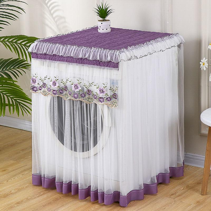 Lace Washing Machine Cover Dust Cover Sunscreen Dustproof Top Load Washing Machine Cover