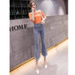 Fashion Women Flare Jeans High Waist Boyfriend Jeans For Women Bell Denim Pants Skinny Jeans Woman