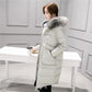 Women's Down Jacket Korean Version Loose Thick Plus Size Winter Jacket Mid-length White Duck Down Jacket