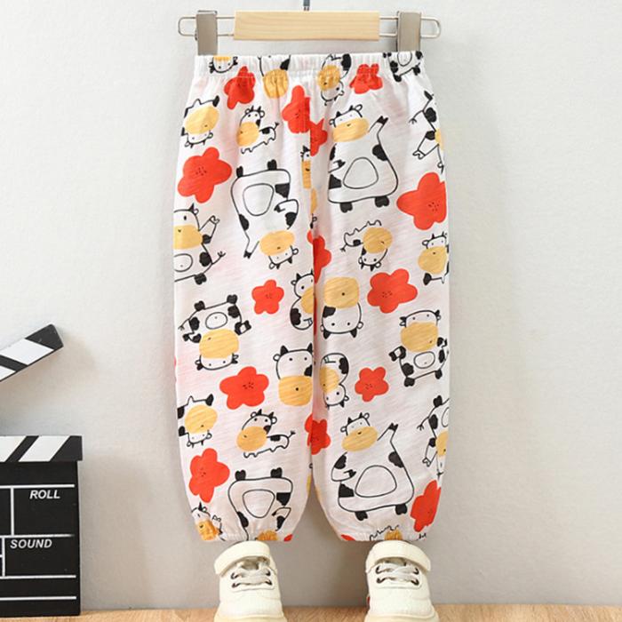 Summer Anti Mosquito Pants Children's Boys' and Girls' Pants Thin Baby Sports Pants Lantern Pants