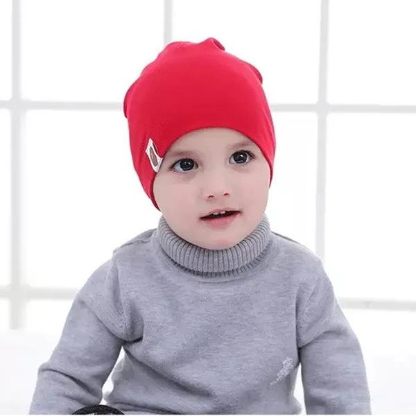 Double-layer Cotton Hats for Babys Solid Color Striped Beanie Hat Newborn Baby Spring Autumn Hat Soft Skin-friendly Sleep Cap