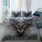 3D Digital Print Bedding Home Textile Three-piece Set of Set of Pillow Set Wolf Pattern Dark Wind