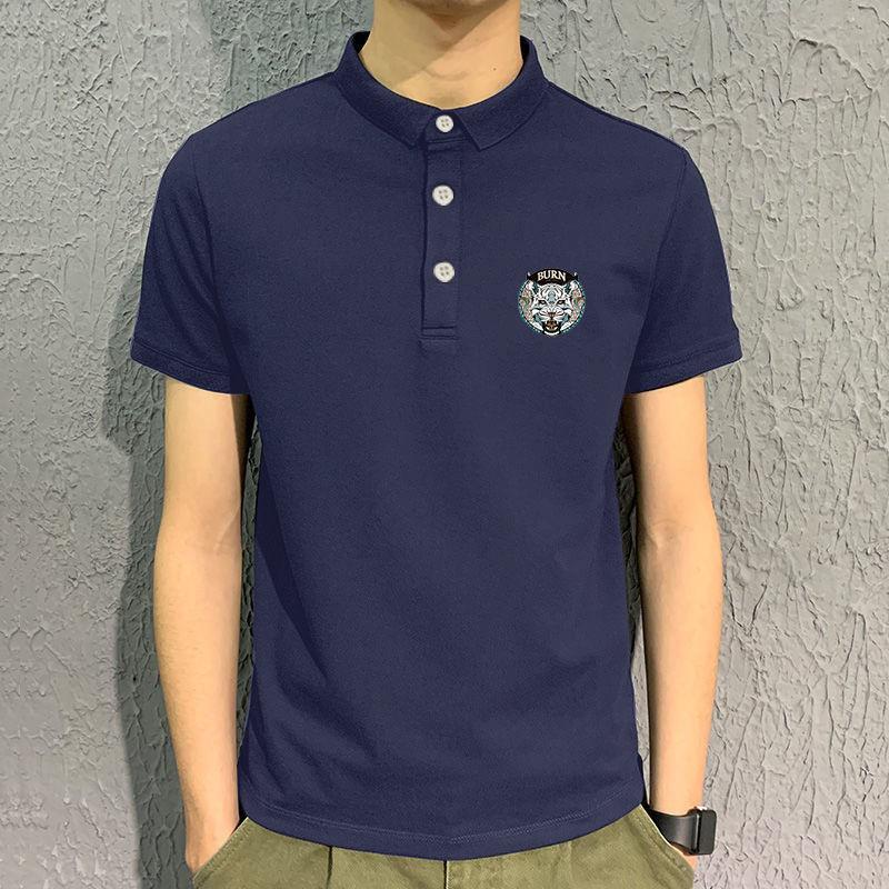 Summer New Lapel T-shirt Youth Short-sleeved POLO Shirt Men's Shirt