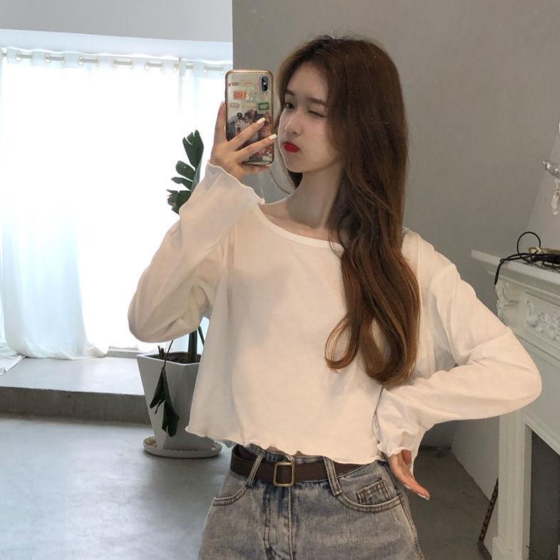 Lotus Sleeve Womens Slim Thin Frill Ruffle Tops Blouse Casual Round Collar Pullover T-Shirt