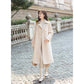 Thick Quilted Retro Woolen Coat Women Winter Loose Chinese Style Long Woolen Coat