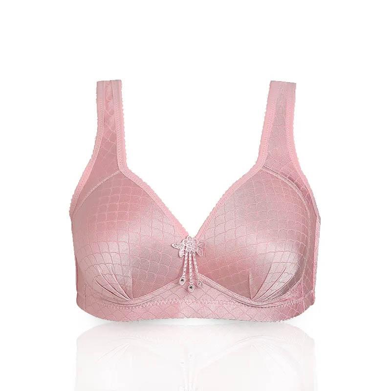 Large Size Thin Section Large Cup No Steel Ring Bra Non-magnetic Gather Adjustment Type Breast-receiving Vest Bra