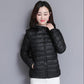 Women's Short Coat Loose Winter Cotton Jacket Plus Size Outwear Hooded Cotton Padded Jacket Pure Color