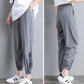 Ice Silk Quick-drying Sports Pants Women's Summer Loose and Thin Large Size Waisted Nine Points Casual Harem Pants
