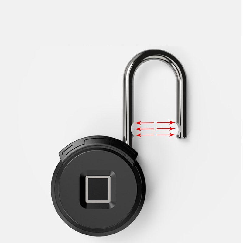 Fingerprint Padlock Intelligent Lock Dormitory Locker Warehouse Door Security Lock Outdoor Remote Authorization Password Padlock