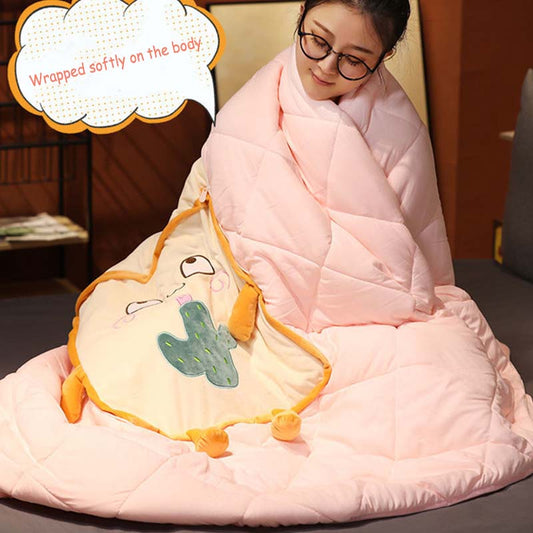 Doll Pillow Quilt Dual-use Office Nap Small Pillow Blanket Two-in-one Four-season Pillow