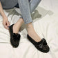 Knitted Hollow Shoes Breathable Cloth Shoes Tendon Soft Bottom Non-slip Peas Shoes Flat Casual Shoes Women's Shoes Loafers