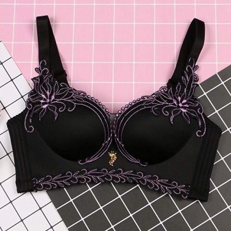 Women's Bras Underwear Women Push Up Seamless Underwire Bra Gather Adjustable Girls Lingerie Bra