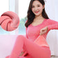 Winter Thermal Underwear Ladies Thick and Velvet Tight-fitting Solid Color Base Cotton Sweater Suit