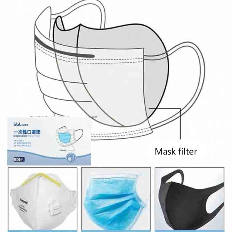 Protection upgrade 50pcs Disposable mask anti-spray + mask gasket anti-spray protection Mask filter