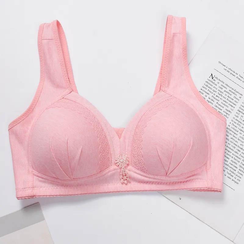 Large Size Thin Gathered Sexy No Steel Ring Bra Comfortable Anti-sagging Adjustment Shaping Bra