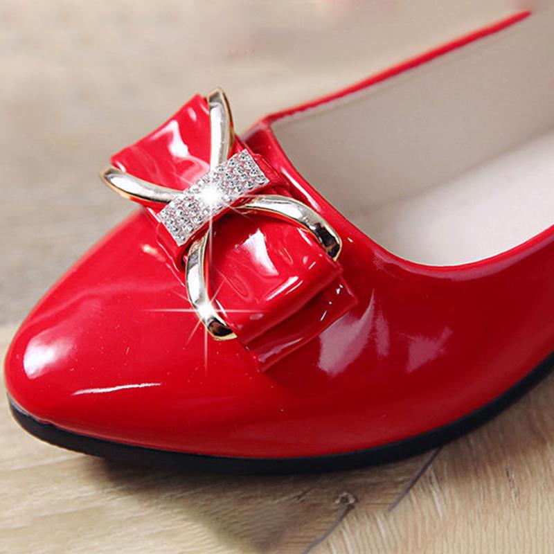 Shiny Leather Shoes Flat Shoes Women's Single Shoes Work Shoes Pointed Toe Low-heeled Comfortable Women's Leather Shoes Lightweight