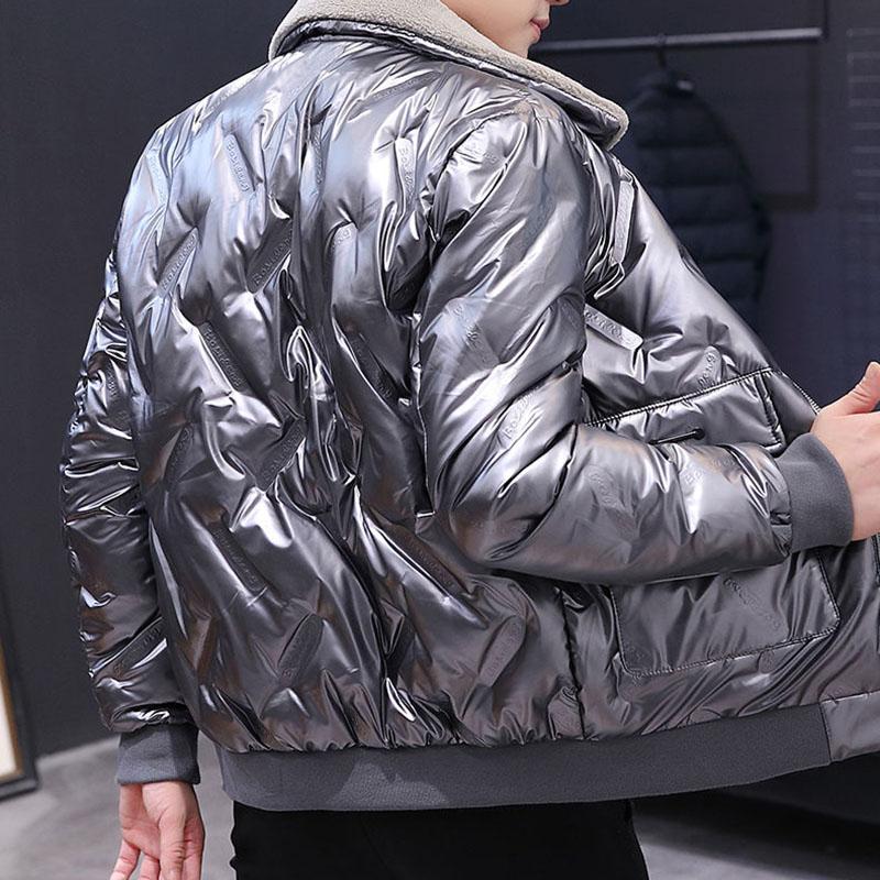 Down Coat Winter Korean Fashion Brand Men's Short Slim-fit Lapel Thick Loose Men's Cotton Coat