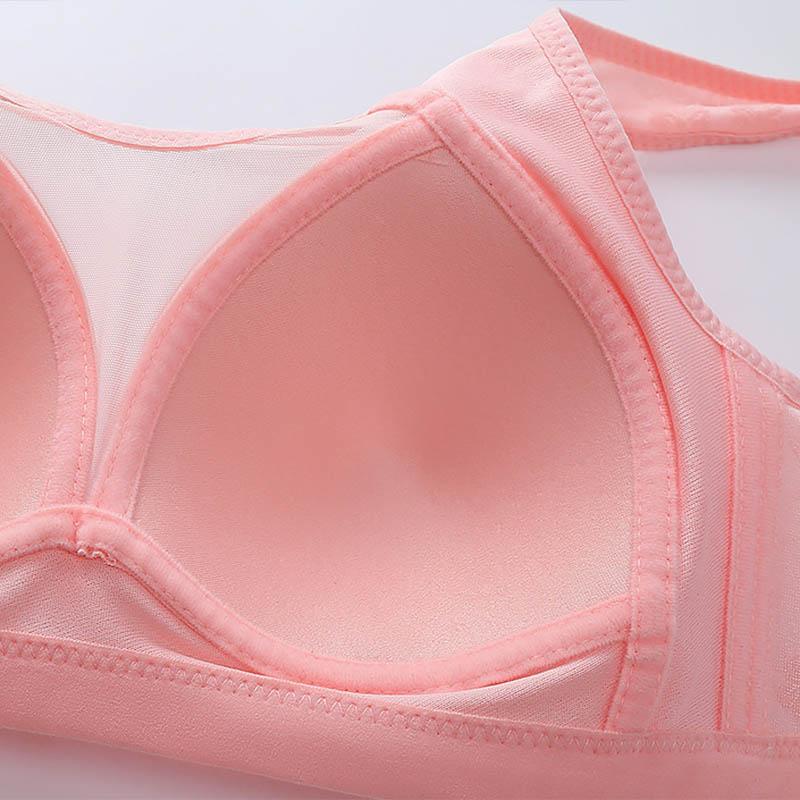 Large Size No Steel Ring Thin Tube Top Embroidered Jacquard Sexy Gathering Comfortable Breathable Adjustable Bra