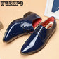 Business casual shoes, patent leather shoes, large size, pointed shoes, males,increased British wind