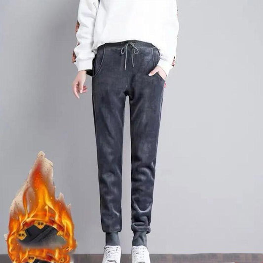 Autumn and Winter Plus Velvet Thick Lamb Velvet Warm Pants Women's High Waist Sports and Leisure Leggings Pants Pants All-match Panties