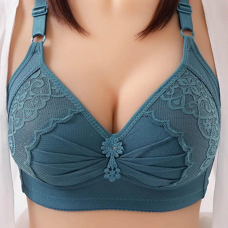 Large Size Thin Section Push-up Bra Sexy No Steel Ring Bra Anti-sagging Breathable Close-fitting Soft Bra