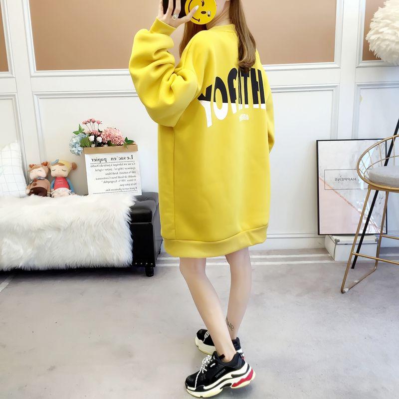 Hood Top Autumn Winter Sweatshirt Cotton Women's Sweatshirt Wild Large Size Long Sleeve Warm
