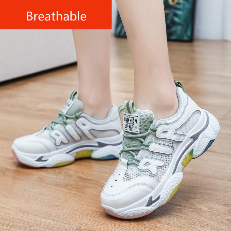 Daddy Shoes Summer Breathable Wild Hollow Thick Bottom Net Red Sports Casual Women's Shoes