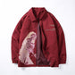 Autumn Men's Jacket Loose Korean Style Trend All-match Printing Lapel Casual Jacket