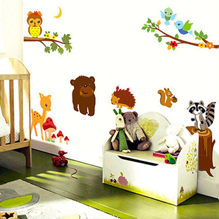 Bedroom Children's Room Animal Collection Removable Wall Stickers Kindergarten Animal Zoo Wallpaper