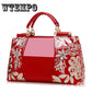 Handbags Women Patent Leather Handbags Embroidery Vintage Party Banquet Bag