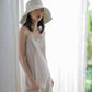 Summer Women's Fashion Sexy Spaghetti Straps Beach Long Dress Cotton Buttons Asymmetrical Holiday Loose Maxi Dresses Plus Size