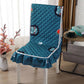 One-piece Chair Cover Dining Chair Cushion Tablecloth Set Backrest Integrated Chair Cushion Non-slip Dining Chair Cushion Cover