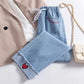 Women's Jeans High Waist Slim Straight Leg Pants Spring Students Korean Loose Slim Wide Leg Pants