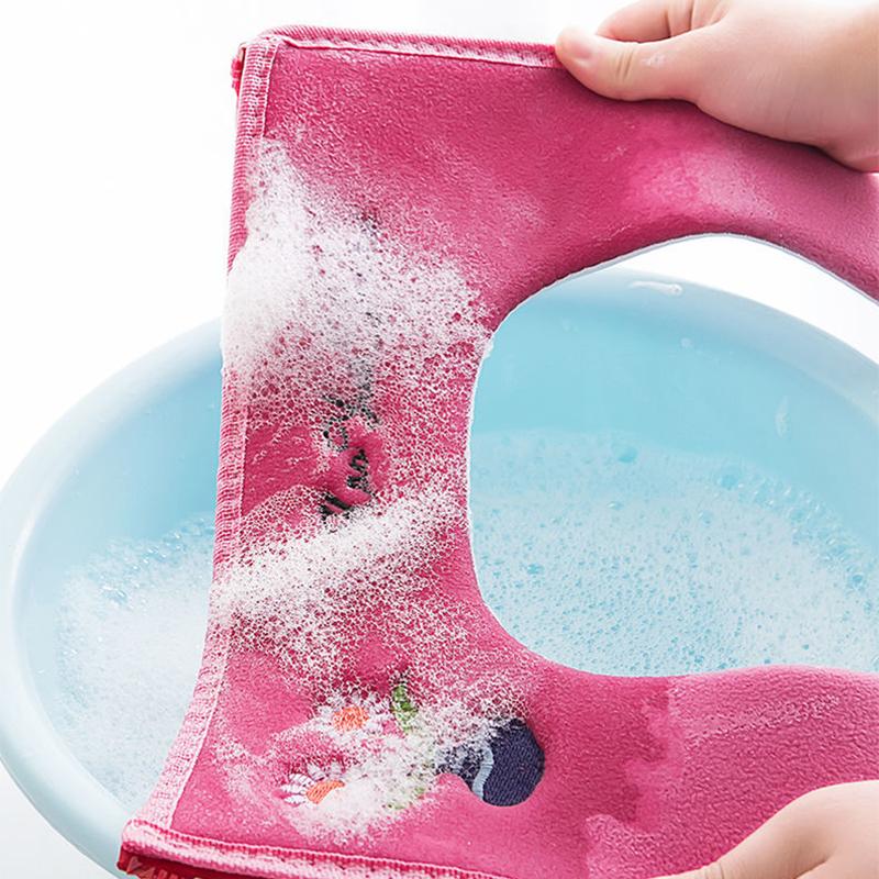 Toilet Cushion Household Four Seasons Universal Waterproof Washable Toilet Toilet Cushion Zipper Cute Cartoon Toilet Cover