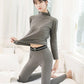 Cationic Velvet Thermal Underwear Set Winter Half-aged Bottoming Shirt Qiuyi Long Trousers Cotton Sweater Two-piece Set
