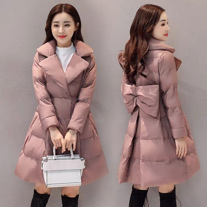 Cotton-padded Jacket Women's Mid-length Loose A-line Skirt Waist Down Padded Jacket Padded Jacket Winter Jacket